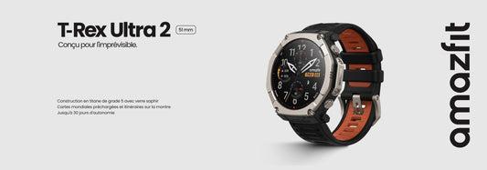 Amazfit annonce la T-Rex Ultra 2 : une montre GPS en titane conçue pour les conditions extrêmes