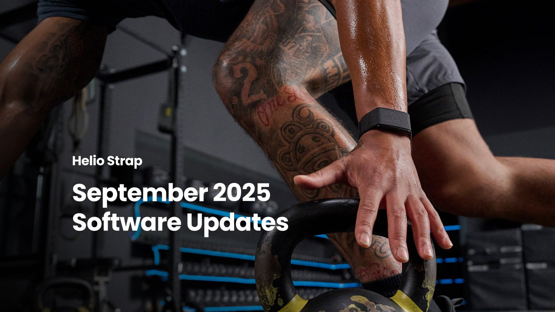 Mise à jour logicielle Helio Strap septembre 2025