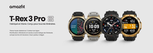 La montre connectée Amazfit T-Rex 3 Pro est lancée à l'IFA Berlin avec un design robuste en titane et une lampe de poche intégrée.